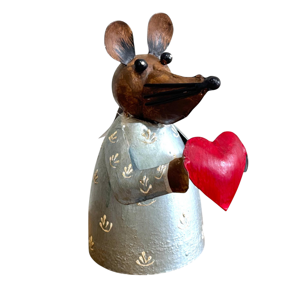 1GW Mouse with Heart Metal GW642 (15x10x20cms)
