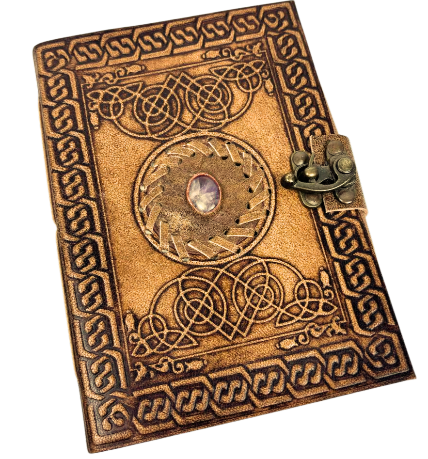 3J Leather Stone Journal NEW 13x18cms