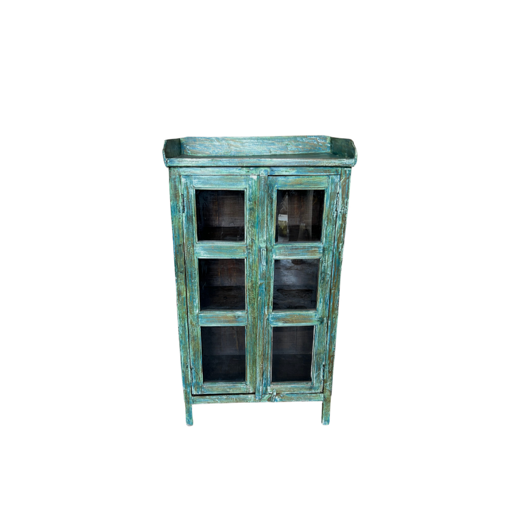 Wooden Glass Cabinet with Two Doors and Shelves (68w 37d 127h) FUR560