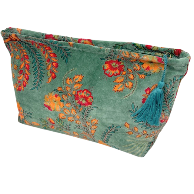 6F Velvet Cosmetic / Toiletry Bag Fully Lined 32x20x10cms