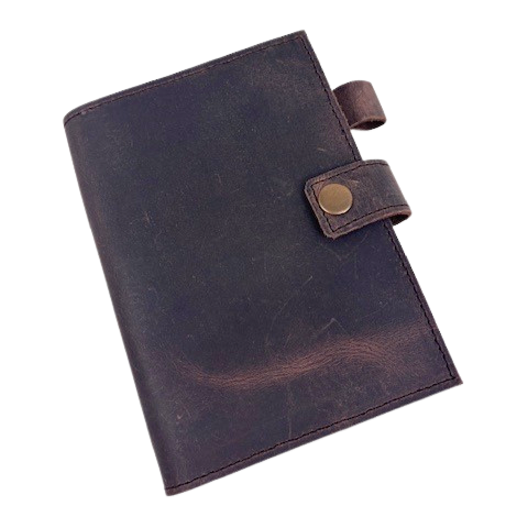 3J113 Refillable Leather Journal with Pen Holder 13x18cms 200 pages