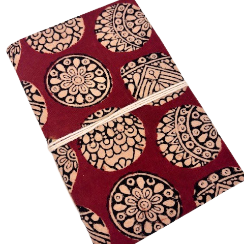 3J Bagru Printed Cotton Covered Notebooks 11x15cms