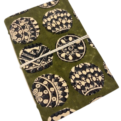 3J Bagru Printed Cotton Covered Notebooks 11x15cms
