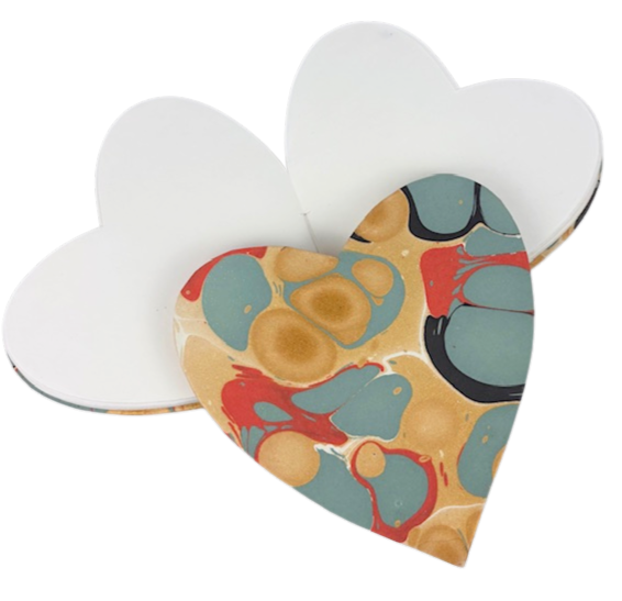 3J114 Heart Shape Notebook 18x18cms