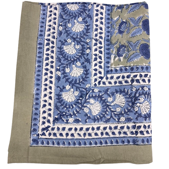 5HW Table Cloth 2025 Hand Block Printed 8 Seater 170x270cms