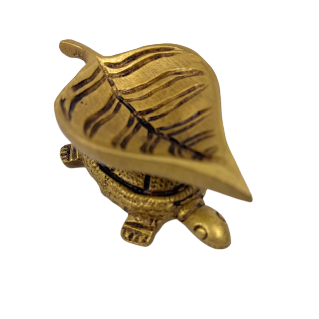 1GW Brass Turtle Leaf Incense cone holder (7x4.5x3cms) GW663
