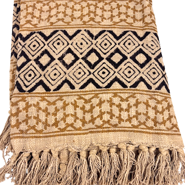 5HW Cotton Hand Blocked Printed Throws 120x160cms