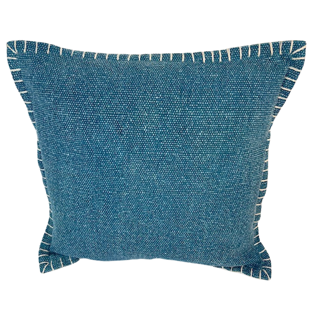 5HW Cushion Non Fading Cotton with Blanket stitched edges Includes Filler Vacuum packed 45x45cms