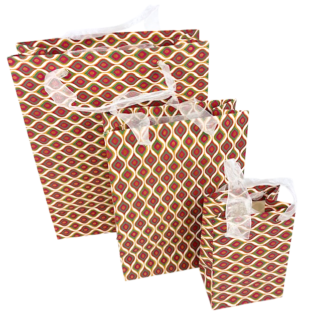 1GW Gift Bags Tear Drop Design 3 sizes