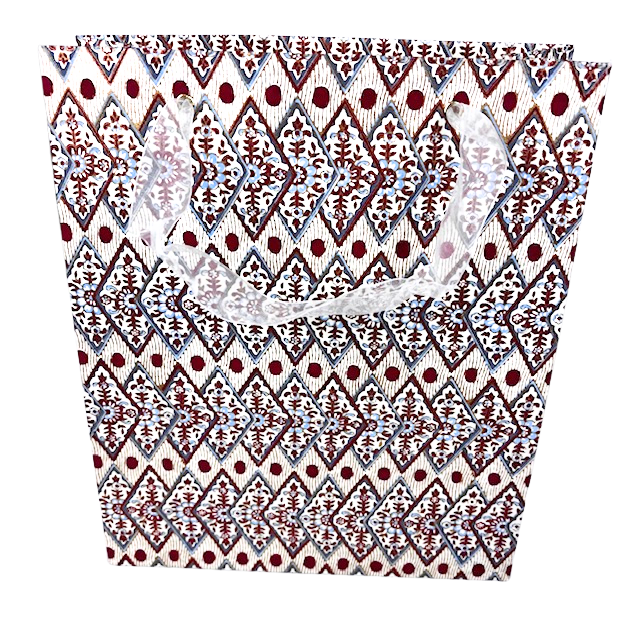 1GW Gift Bags Floral Diamond Design 3 sizes