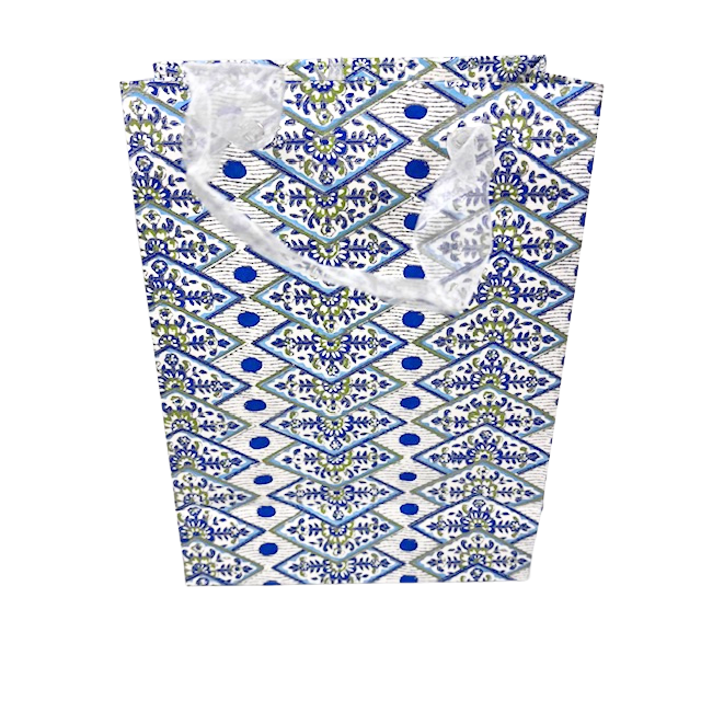 1GW Gift Bags Floral Diamond Design 3 sizes