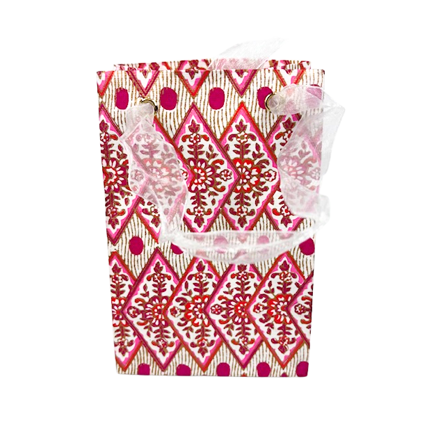1GW Gift Bags Floral Diamond Design 3 sizes