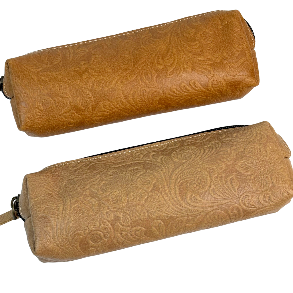 6F Leather Embossed Purses 22x8cms