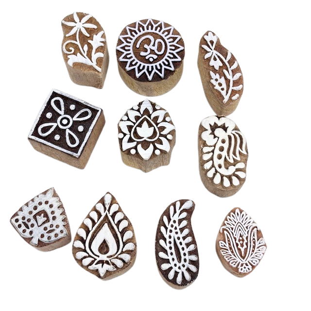 1GW Wooden printing blocks NEW Small pack of 10 GW616