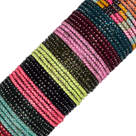 8JA Indian Bracelets Plastic Assorted Plain Colours 3 sizes Pack of 4