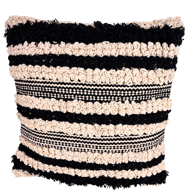 5HW Cushions 100% Cotton Black & White Collection 45x45cms Filler Included