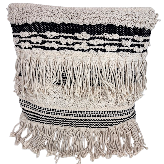 5HW Cushions 100% Cotton Black & White Collection 45x45cms Filler Included
