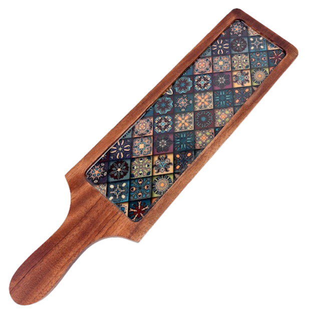 1GW Platter Tray's Indian Teal Designs