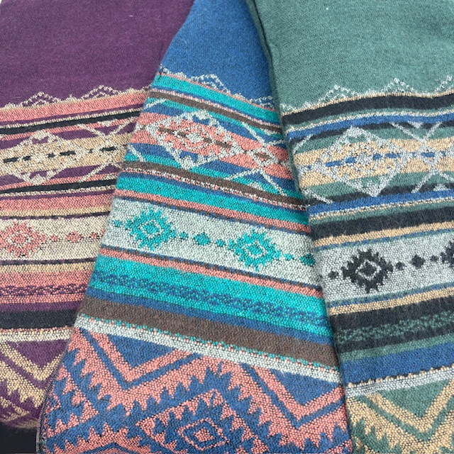 7NEP Himalayan Yak Wool Shawl/Throw Premium Diamond Design 100x200cms