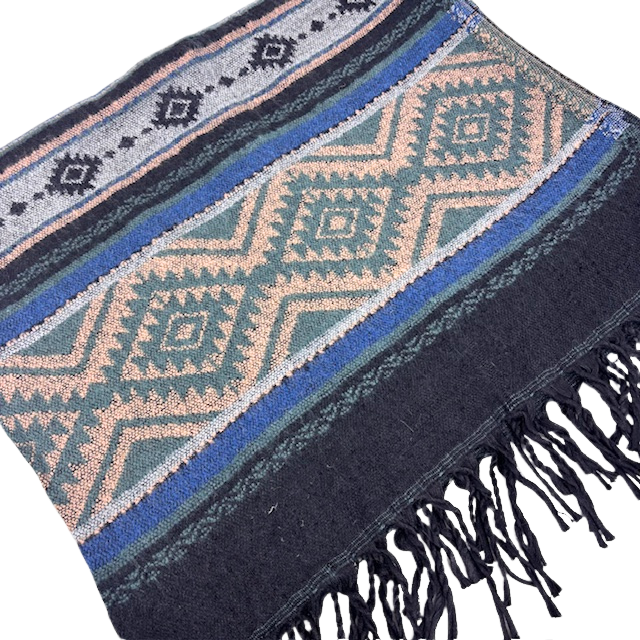 7NEP Himalayan Yak Wool Shawl/Throw Premium Diamond Design 100x200cms