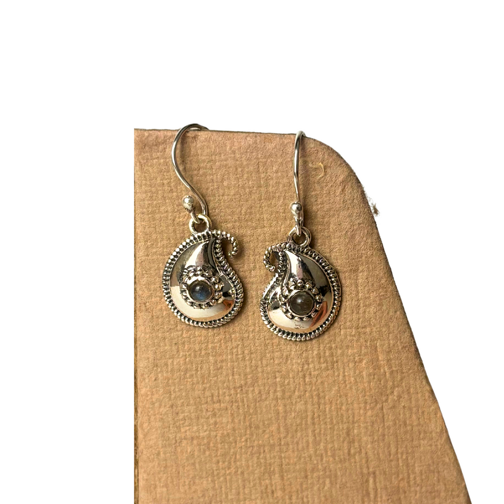 8JA Sterling Silver Earrings with Semi-Precious Gemstones