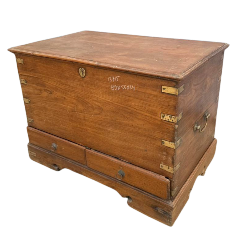 FUR654 Wooden Storage Chest with 2 Drawers (89w x 56d x 64h cms)