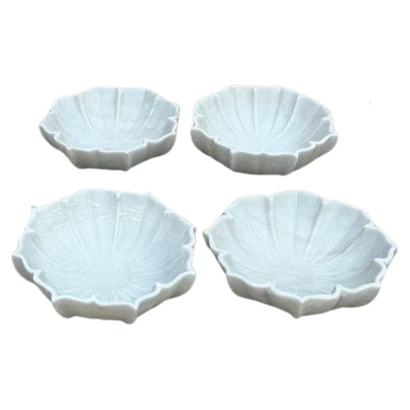 UNC059  Marble Giving Hands Bowl (23w x 18d x 5h cms)