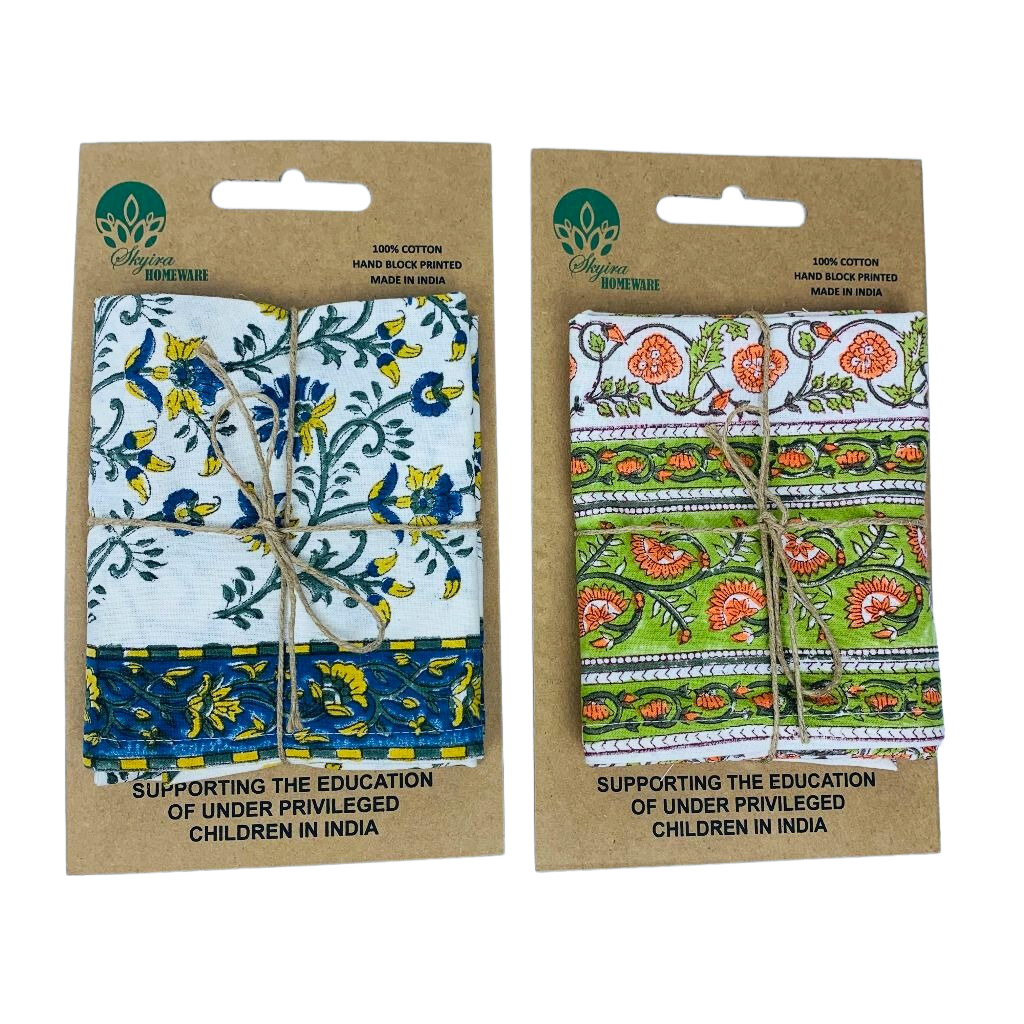 5HW Tea Towels 2023 Hand Block Printed 50x70cms