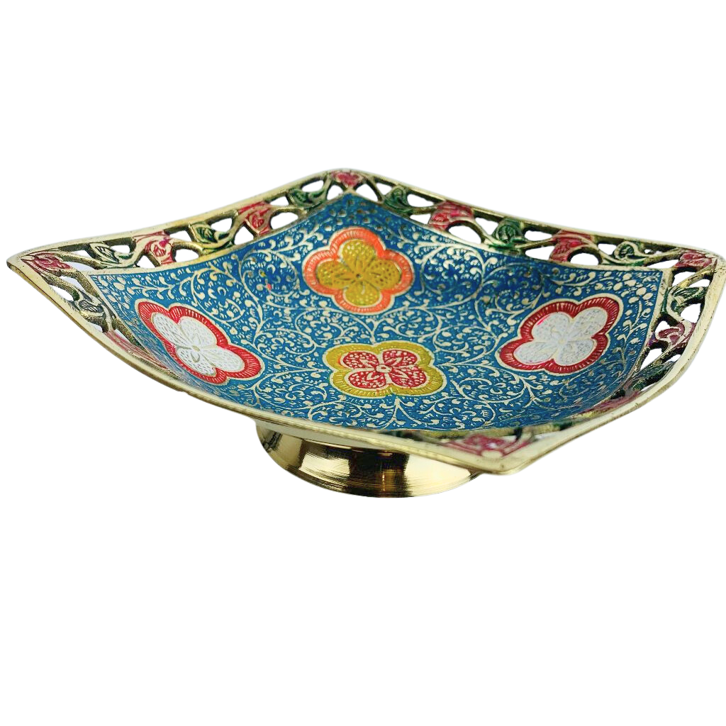 1GW Brass Bowl Square Aqua Base 16x16cms GW457