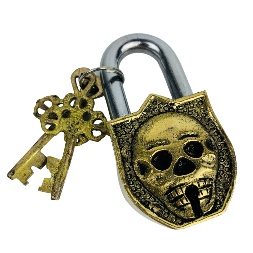 Brass Lock Skull GW311