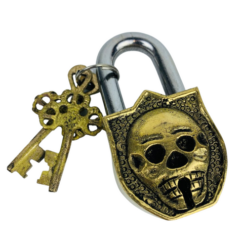 1GW Brass Lock Skull GW311 – Skyira