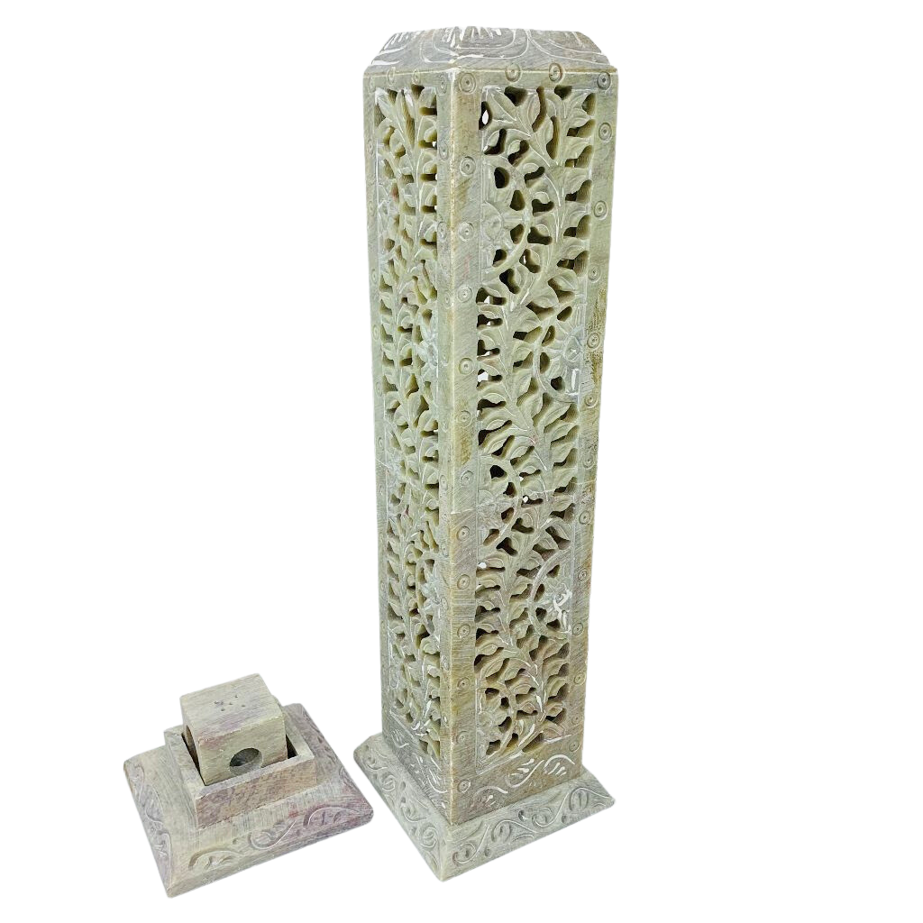 Incense Holder Soapstone Tower Large 28x6x6 GW439