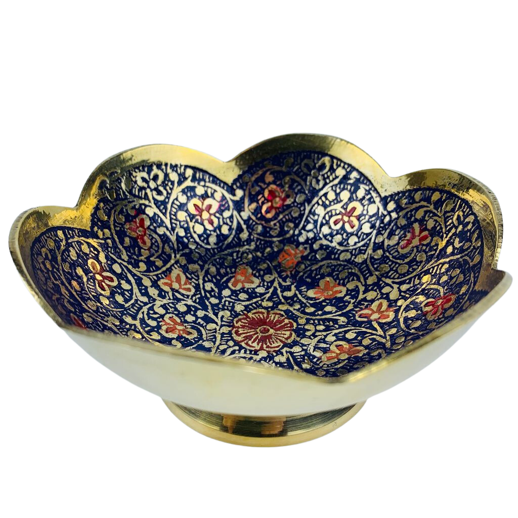 GW Brass Bowl Flower Shape Small 10cms GW420