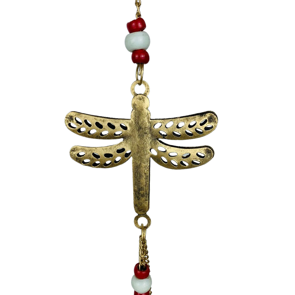 2MB069 Metal Dragonfly Mobile with Bells
