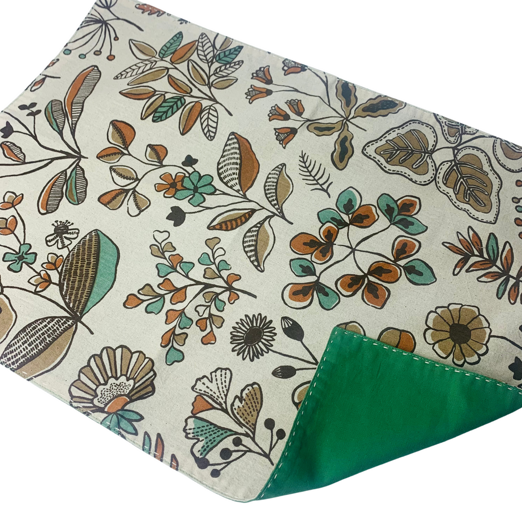 5HW Hand Block Printed Forest Design Placemat 35x50cms HW325