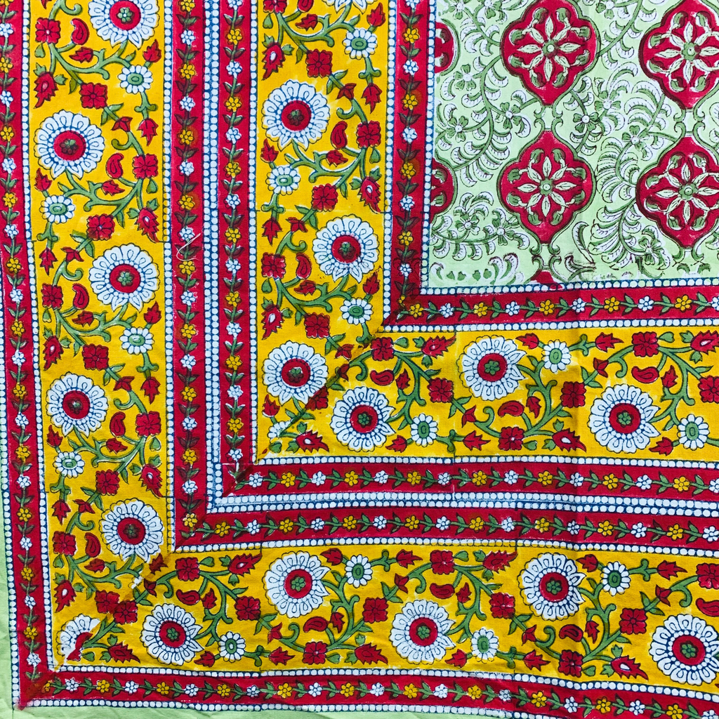 Table Cloth 2024 Block Printed 8 Seater 170x270cms HW339