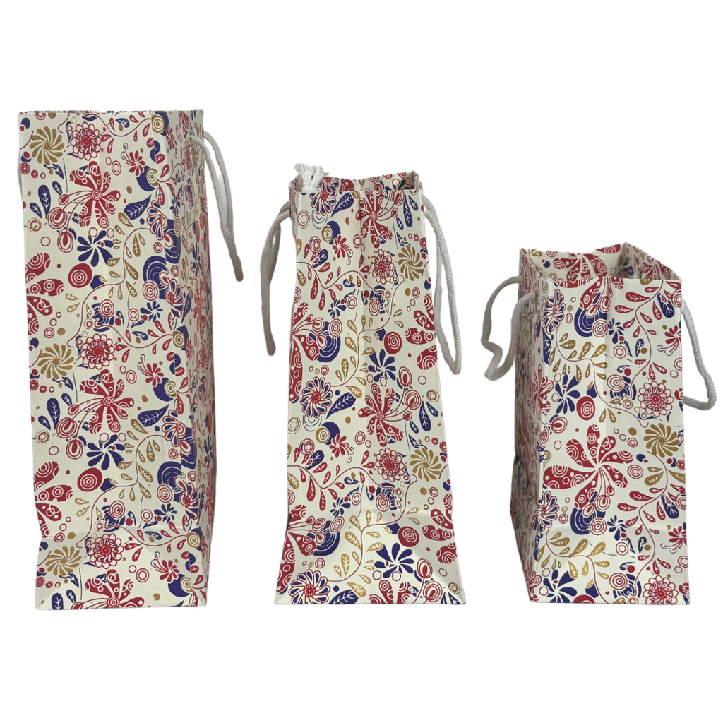 GW Gift Bags Floral 3 sizes