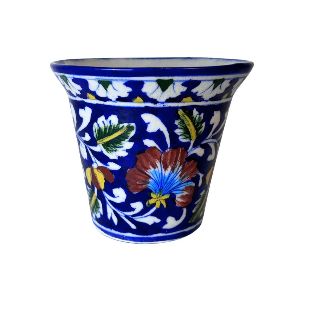 4JBP Jaipur Blue Pottery Planter Pots 10x10cms