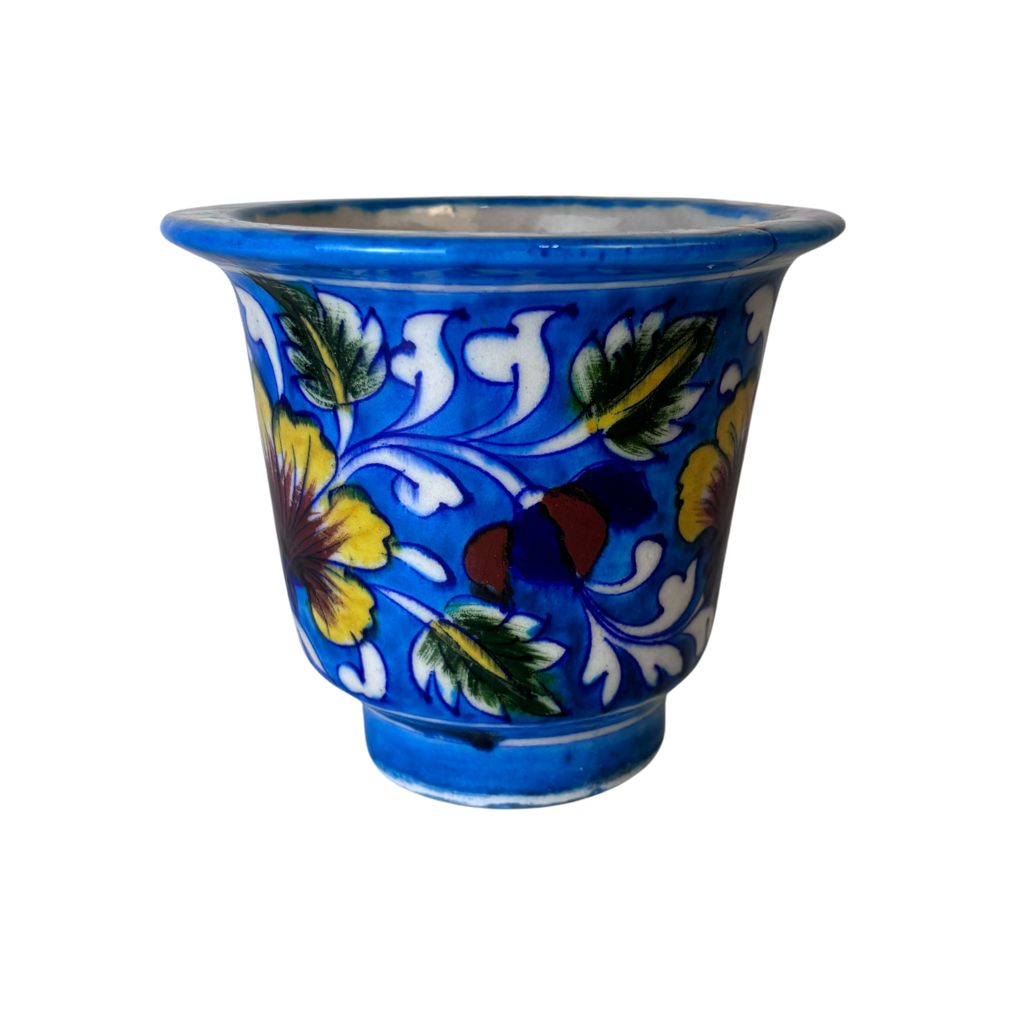 jaipur ceramic pot planter 4JBP Jaipur Blue Pottery Planter Pots 10x10cms – Skyira