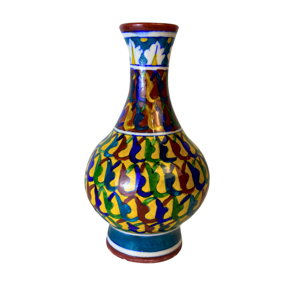 Jaipur Blue Pottery Surai Vase 12x22cms JBP088