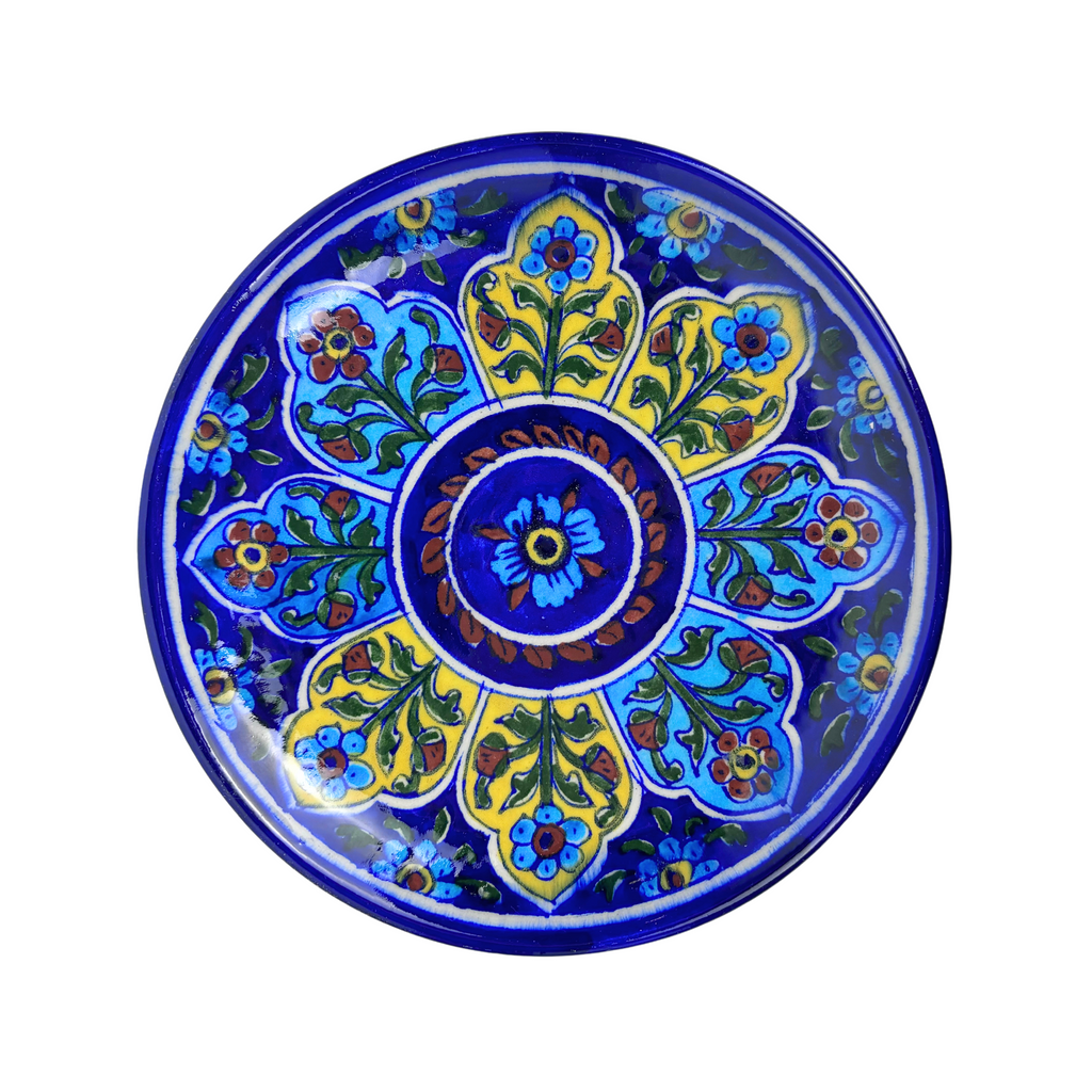 4JBP Jaipur Blue Pottery Decorative Plate 20cms