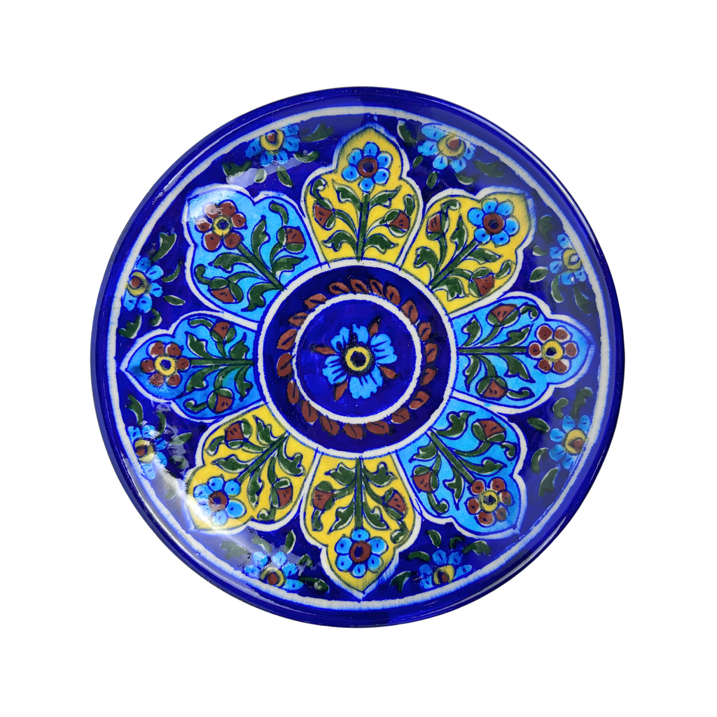 JBP Jaipur Blue Pottery Decorative Plate 20cms