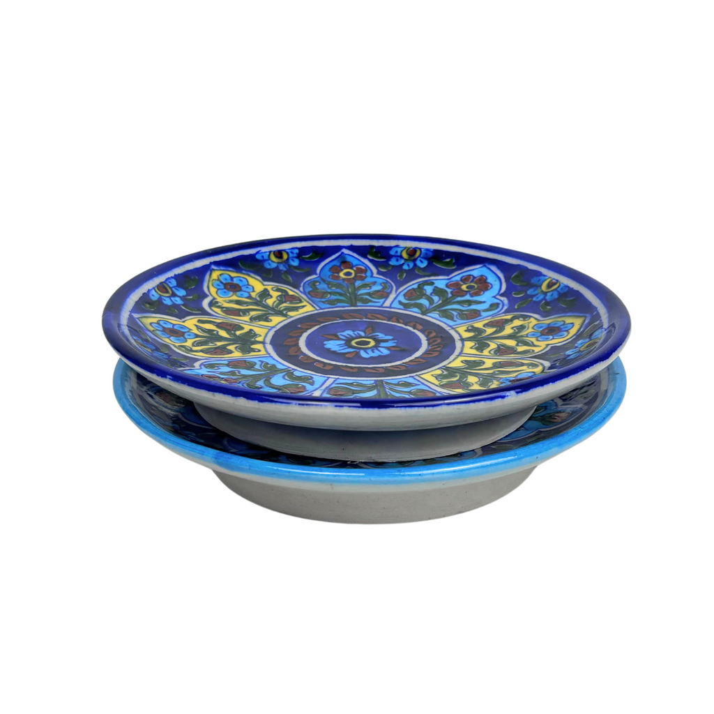 4JBP Jaipur Blue Pottery Decorative Plate 20cms
