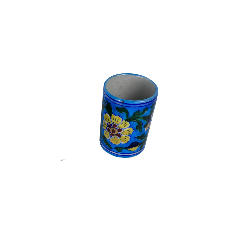 JBP Jaipur Blue Pottery Toothbrush Holder 7x10cms