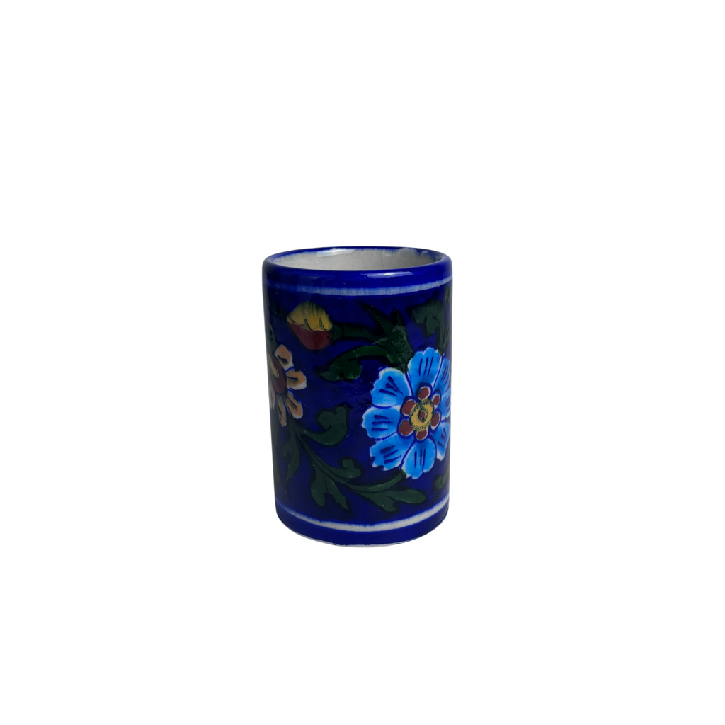 JBP Jaipur Blue Pottery Toothbrush Holder 7x10cms