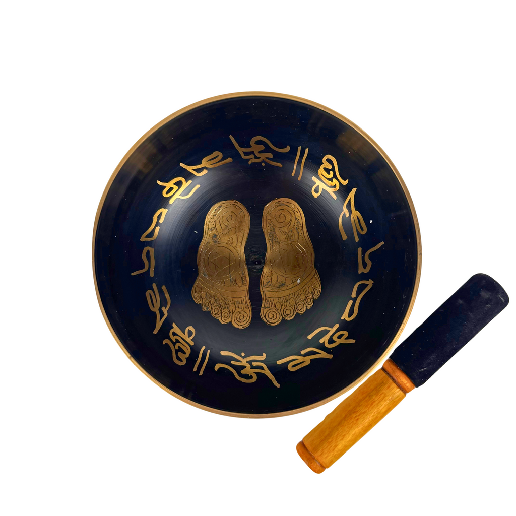 Singing Bowl Buddha 15.5cms by 9cms (Cushion & Stick Included) GW567