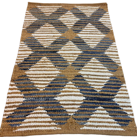 5HW 50% Jute 50% Cotton Cross Rug HW355 – Skyira
