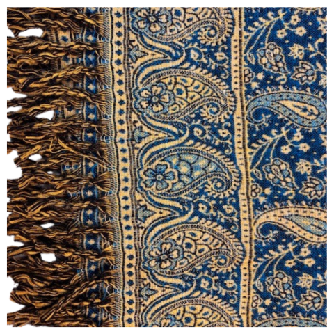 7NEP Himalayan Yak Wool Shawl/Throw Paisley Design 100x200cms