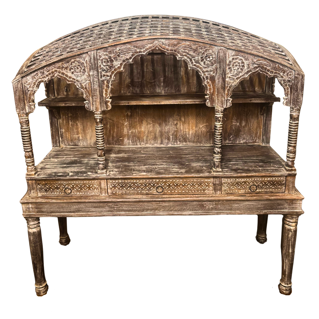 FUR480 Stunning Display Unit made from an Old Wedding Cart 140X50X152cms