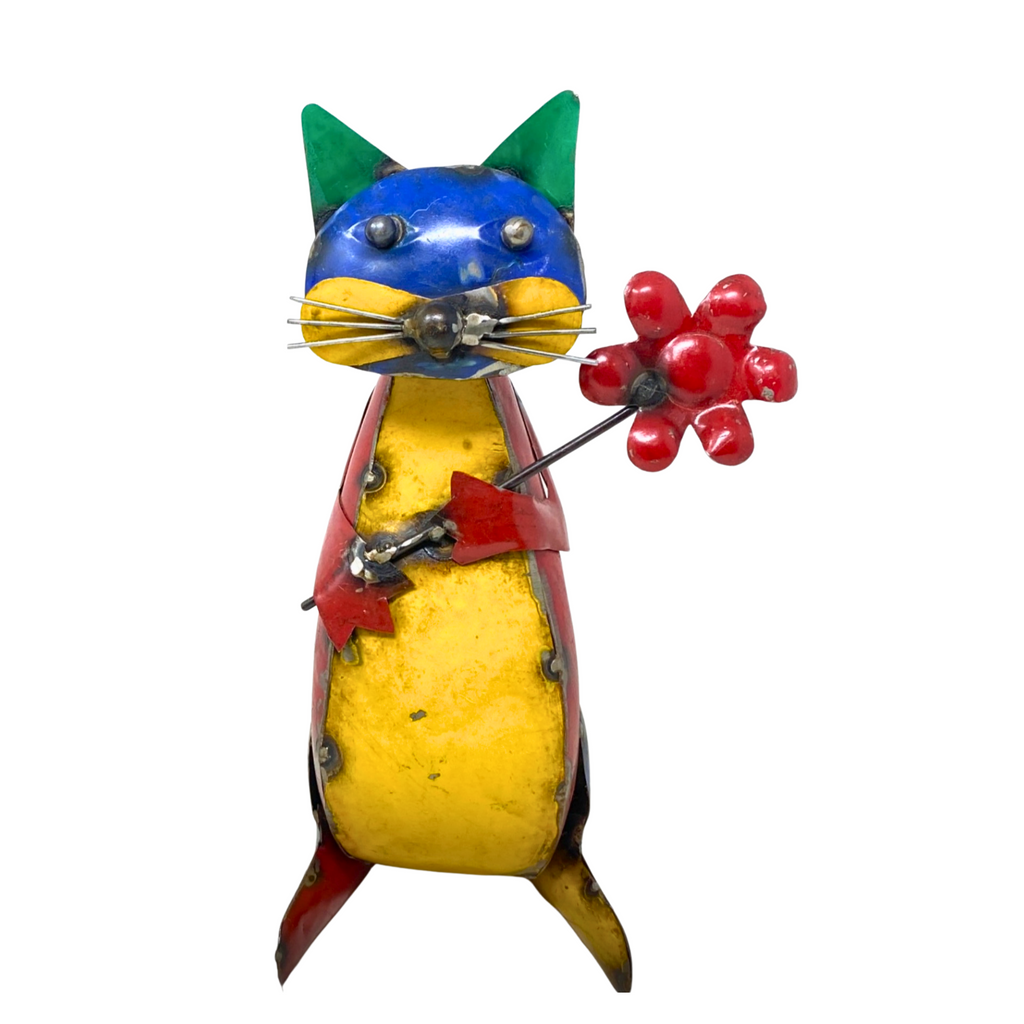 1GW Cat with Flower Metal GW641 (218x19x33cms)